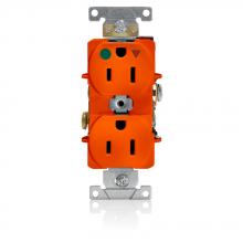 Leviton 8200-IG - IG HG DUP 15A-125V ORANGE