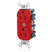Leviton 8200-PLR - HG PILOT LIGHT DUPLEX RECEPTACLE