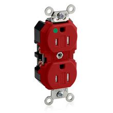 Leviton 8200-SGR - RD REC DUP HG TR 2PO3WI 15A125V