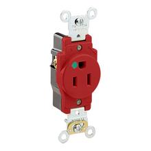 Leviton 8210-R - RD SINGL RECEP HG 5-15R 15A-125V