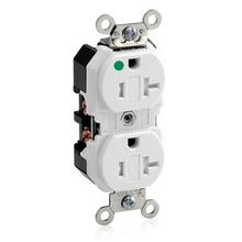 Leviton 8300-SGW - 520R HG TR RECEP WHT
