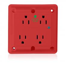 Leviton 8480-R - HG 4 IN 1 SURGE SUPPRESSOR RECEPTACLE