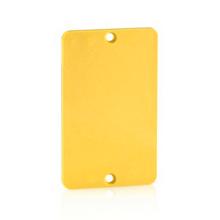 Leviton 3054-Y - OUTLET BOX COVER SINGLE BLANK YELLOW