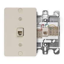 Leviton 40253-I - MODULAR JACK PHONE 110 6P4C IV