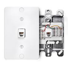 Leviton 40253-W - W/JACK 110 6P4C WH