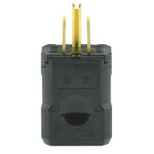 Leviton 5256-VB - 515P ANGLED PYTHON PLUG BLK