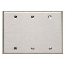 Leviton 84033-40 - 3 GANG 302 SS BLANK STANDARD WP