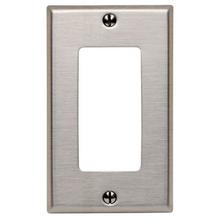 Leviton 84401-40 - 1G WALLPLATE SS SATIN 302 DECORA