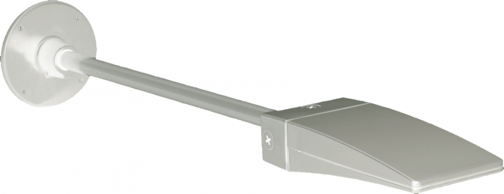 ARM 24&#34; W/ROUND WALLPLATE  WHITE