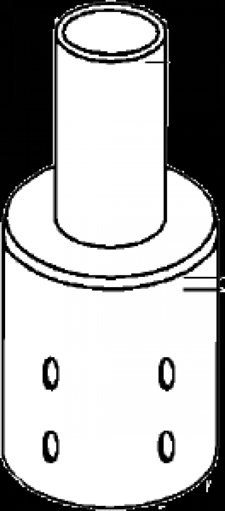 POLE ADAPTOR FOR 2 3/8&#34; TENON TO 3&#34; ROUN