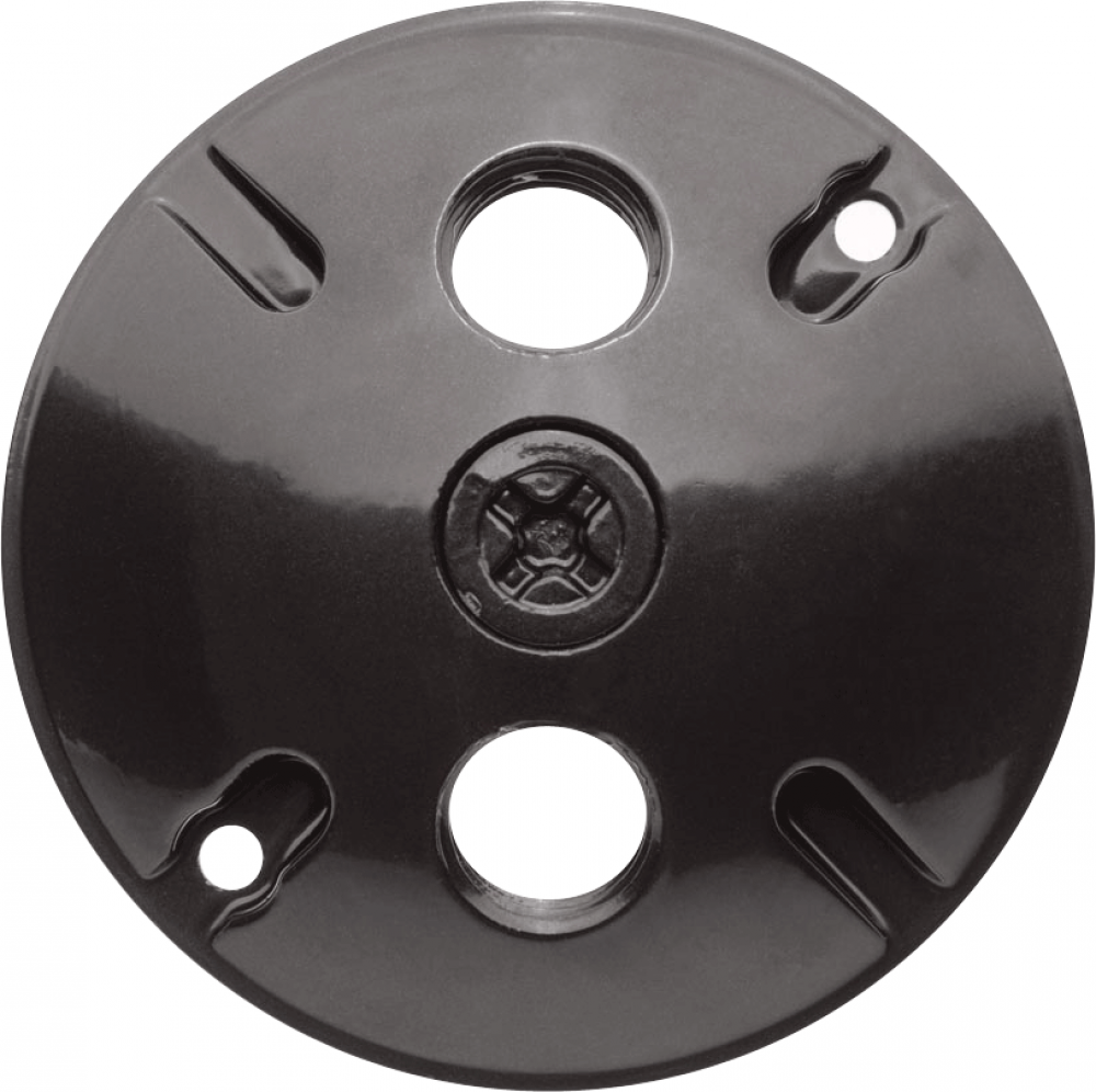 WEATHERPROOF COVER ROUND 3 HOLES BRONZE