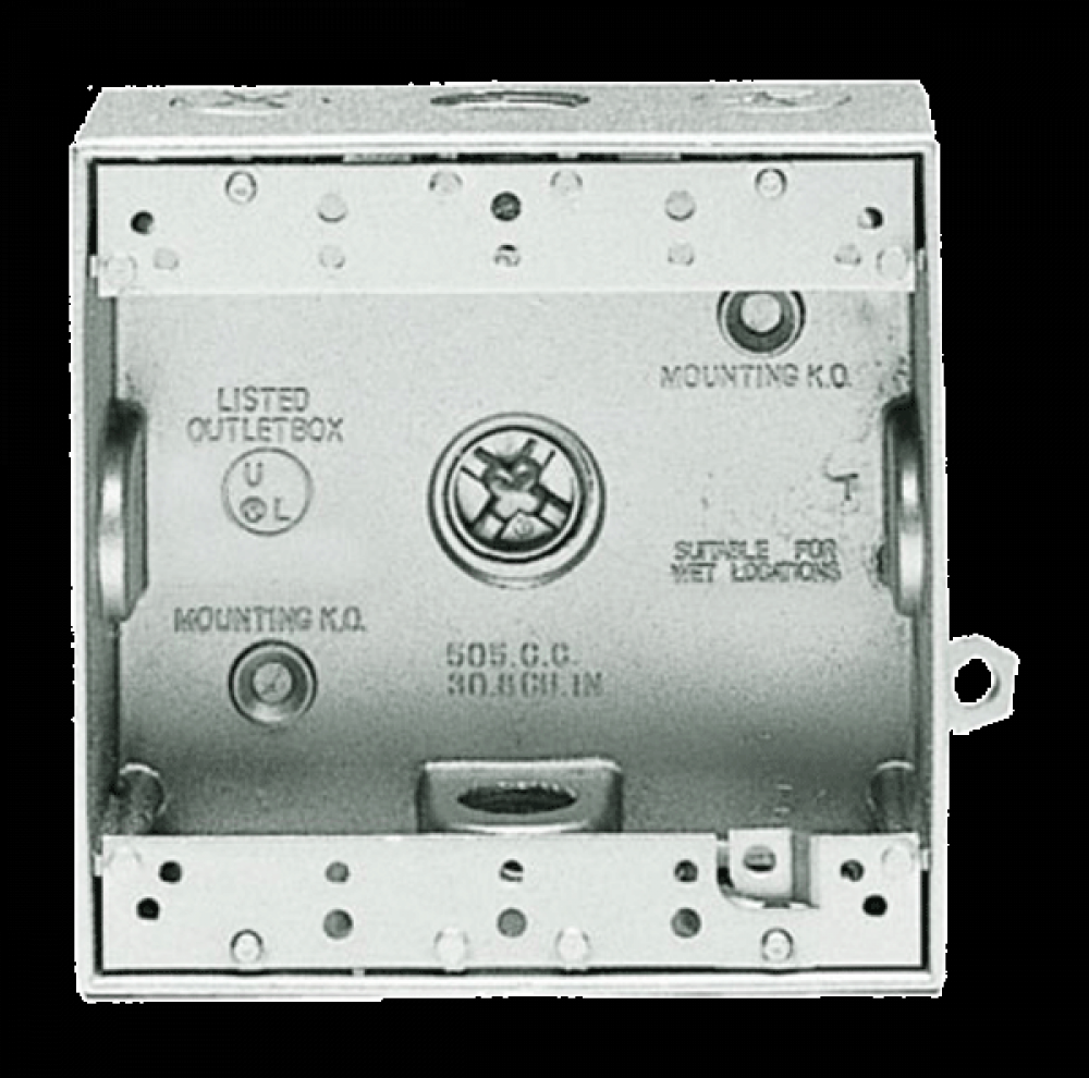 DOUBLE OUTLET 3 HOLE BOX 1/2&#34;