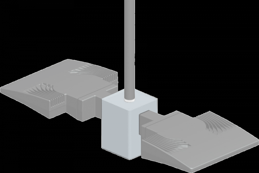 PENDANT 2X ADAPTOR 1/2&#34; NPS WHITE