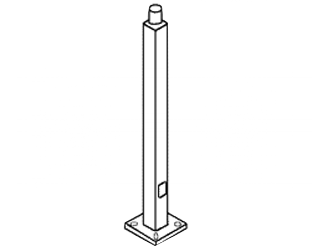 POLE 4 Inch SQUARE 7 GAUGE 25FT WELDED