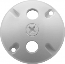 RAB Lighting C103W - WEATHERPROOF COVER ROUND 3 HOLES WH