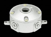RAB Lighting VXJ2 - ROUND BOX 1/2" ONE 3/4" HOLE COVER