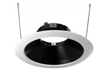 RAB Lighting HATRIM6RBF-BW - 6' TRIM RND BAFFLE BLK CONEWHT TRIM