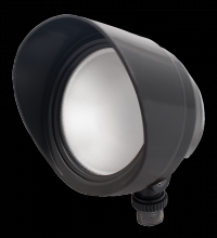 RAB Lighting BULLET12YA - BULLETFLD 12W WARM 120V W/ HOOD BZ