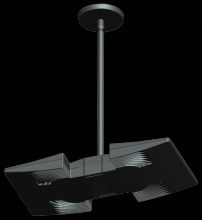 RAB Lighting PLED2X18/UP - LED PENDANT 2X18W COOL BRONZE UPLI