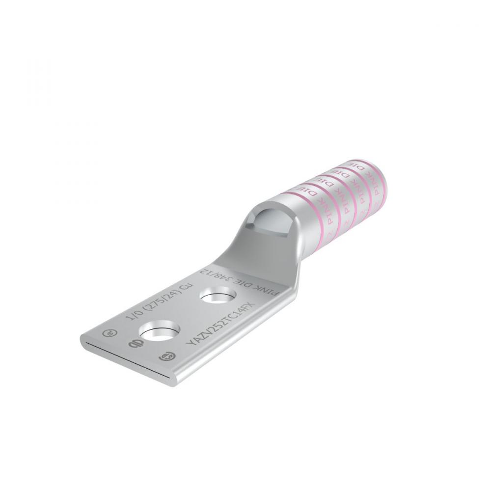 CULUG-1/0 FLX-LONG W/PORT-1/4STUD, 2HOLE