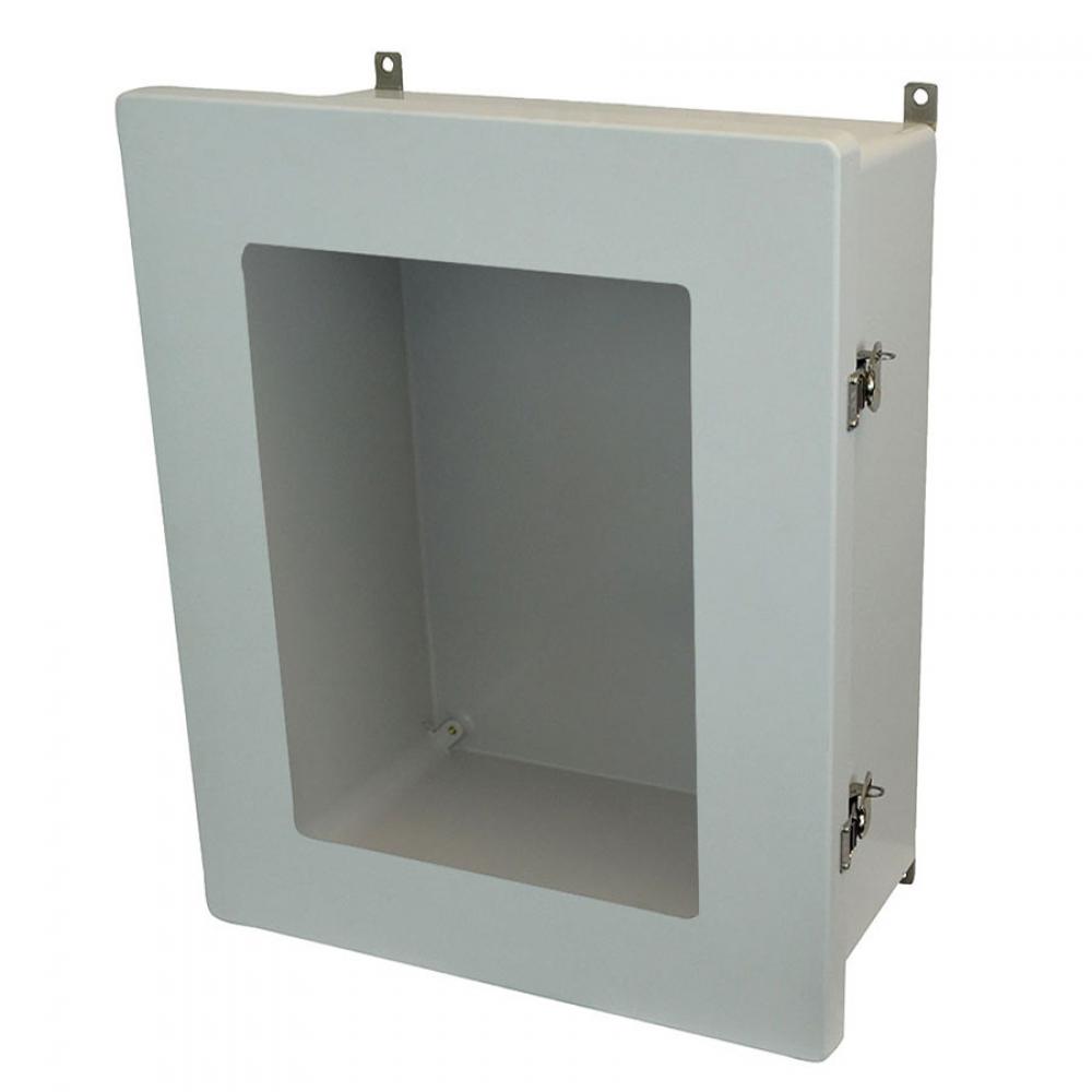 20X16X8 ENCL TWIST LATCH HNG CVR WDW