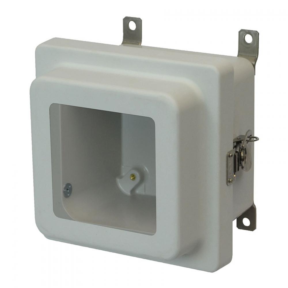 6X6X4 ENCL RSD TWIST LATCH HNG CVR WDW