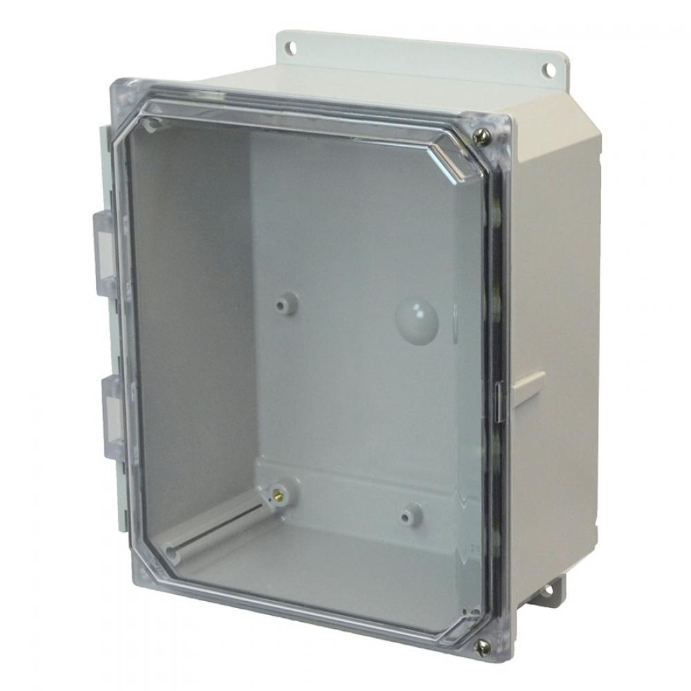 10x8x4 PC ENCL CLEAR HNG SCR CVR FLNG