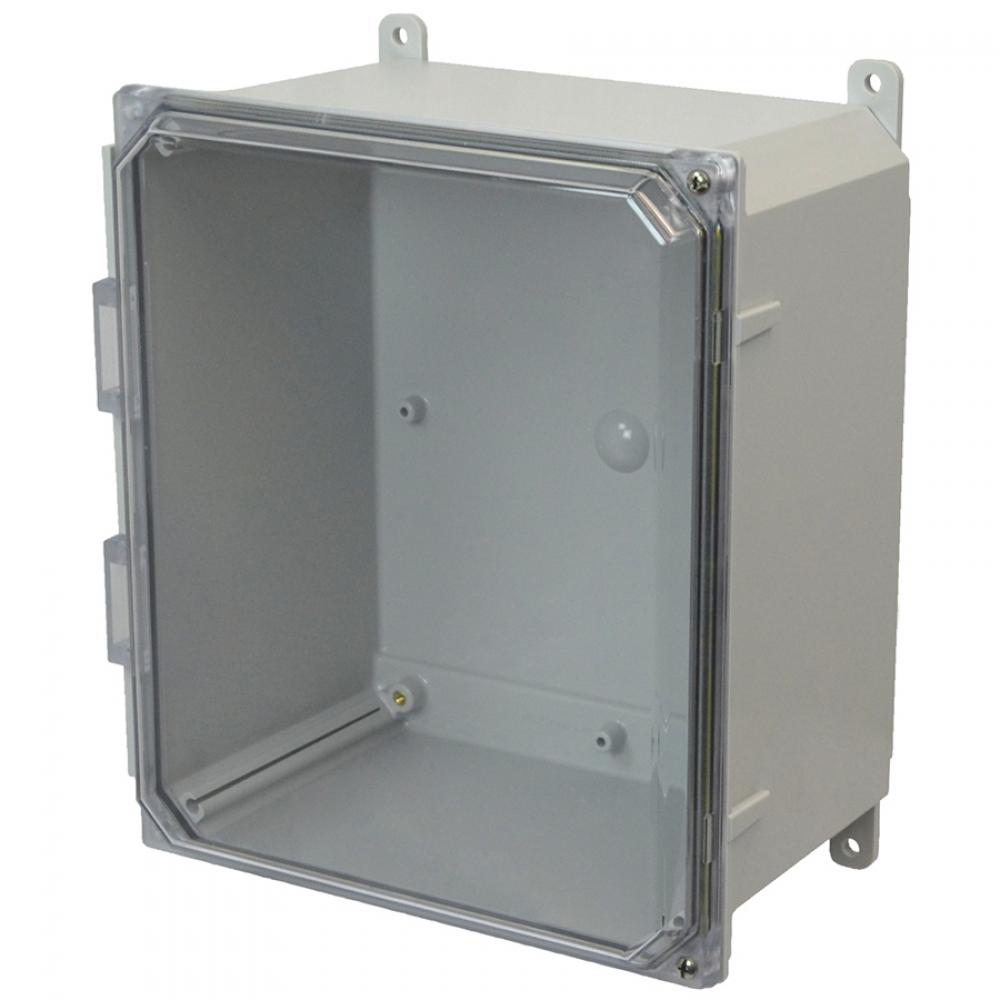12X10X6 PC ENCL CLEAR HNG SCR CVR FEET