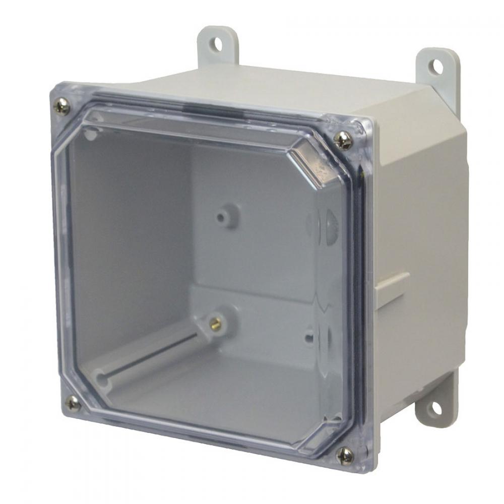 6X6X4 PC ENCL CLEAR SCR CVR FEET