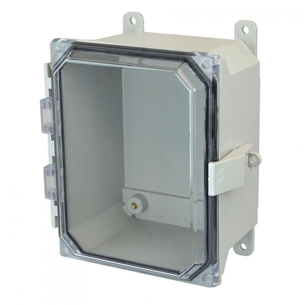 10X8X4 UL ENCL CLEAR HNG NL CVR FEET