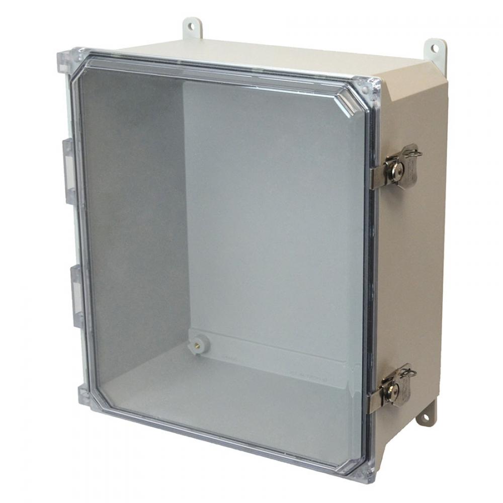 16X14X8 UL ENCL CLEAR HNG TL CVR FEET