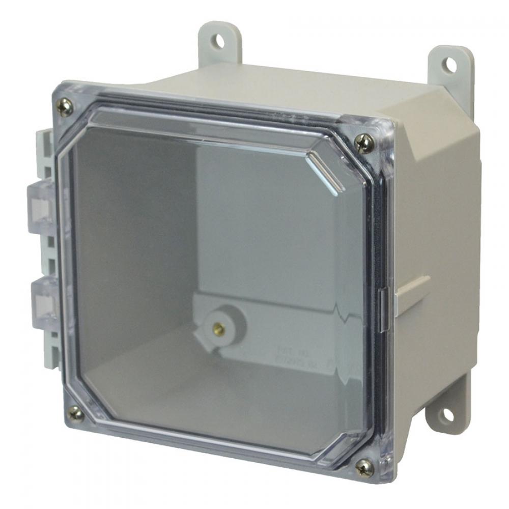 6X6X4 UL ENCL CLEAR SCR CVR FEET