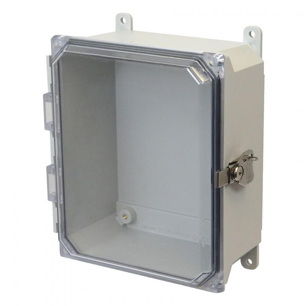 8X6X4 UL ENCL CLEAR HNG TL CVR FEET