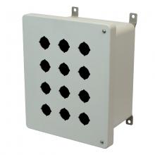 Allied Moulded Products AM1086HP12 - 10x8x6 ENCL HNG SCR CVR 12 PB CUTOUTS