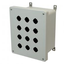 Allied Moulded Products AM1086P12 - 10x8x6 ENCLOSURE SCR CVR 12 PB CUTOUTS