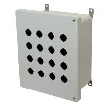 Allied Moulded Products AM1206HP16 - 12x10x6 ENCL HNG SCR CVR 16 PB CUTOUTS