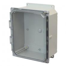 Allied Moulded Products AMP1084CCHF - 10x8x4 PC ENCL CLEAR HNG SCR CVR FLNG