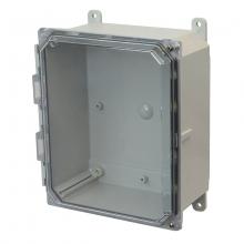 Allied Moulded Products AMP1084CCH - 10x8x4 PC ENCL CLEAR HNG SCR CVR FEET