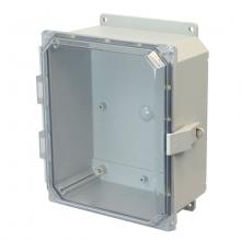 Allied Moulded Products AMP1084CCNLF - 10x8x4 PC ENCL CLEAR HNG NL CVR FLNG