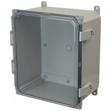 Allied Moulded Products AMP1206CCNL - 12X10X6 PC ENCL CLEAR HNG NL CVR FEET