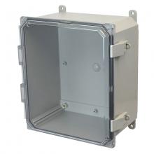 Allied Moulded Products AMP1426CCNL - 14X12X6 PC ENCL CLEAR HNG NL CVR FEET