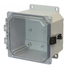Allied Moulded Products AMP664CCLF - 6X6X4 PC ENCL CLEAR HNG SL CVR FLNG