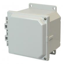 Allied Moulded Products AMP664HF - 6X6X4 PC ENCL HNG SCR CVR FLNG