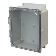 Allied Moulded Products AMP864CCHF - 8X6X4 PC ENCL CLEAR HNG SCR CVR FLNG