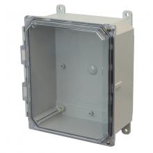 Allied Moulded Products AMP864CCH - 8X6X4 PC ENCL CLEAR HNG SCR CVR FEET