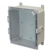 Allied Moulded Products AMP864CCNL - 8X6X4 PC ENCL CLEAR HNG NL CVR FEET