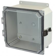 Allied Moulded Products AMP884CCLF - 8X8X4 PC ENCL CLEAR HNG SL CVR FLNG
