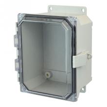Allied Moulded Products AMU1084CCNLF - 10X8X4 UL ENCL CLEAR HNG NL CVR FLNG