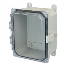 Allied Moulded Products AMU1084CCNL - 10X8X4 UL ENCL CLEAR HNG NL CVR FEET