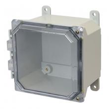 Allied Moulded Products AMU664CCH - 6X6X4 UL ENCL CLEAR HNG SCR CVR FEET